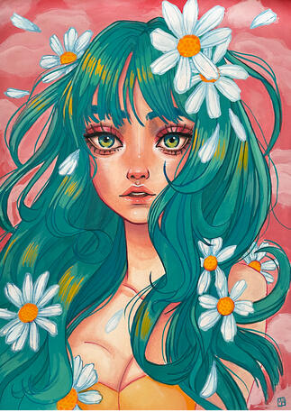 "Breeze", Gouache, 2024